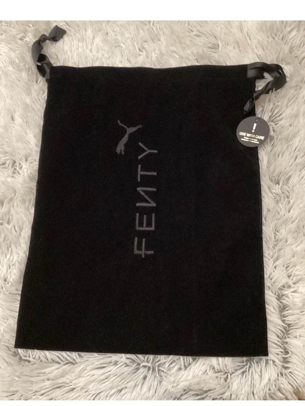 Fenty x Puma Black Velvet Dust Bag / Storage Pouch